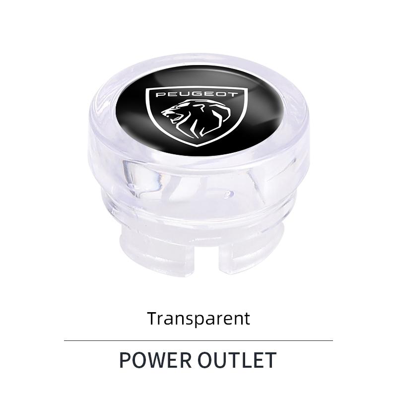Car Cigarette Lighter Cover DustProof Decoration Cap For Peugeot 2008 207 5008 4008 208 3008 308 107 508 406 407 307 206 301 408