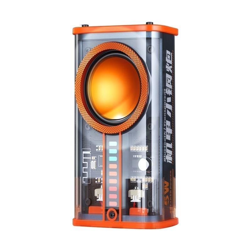 

Прозрачный меховой портативный Bluetooth-динамик, акустооптический ритм, 3D объемный звук, бас, TWS, громкая связь, настольный сабвуфер