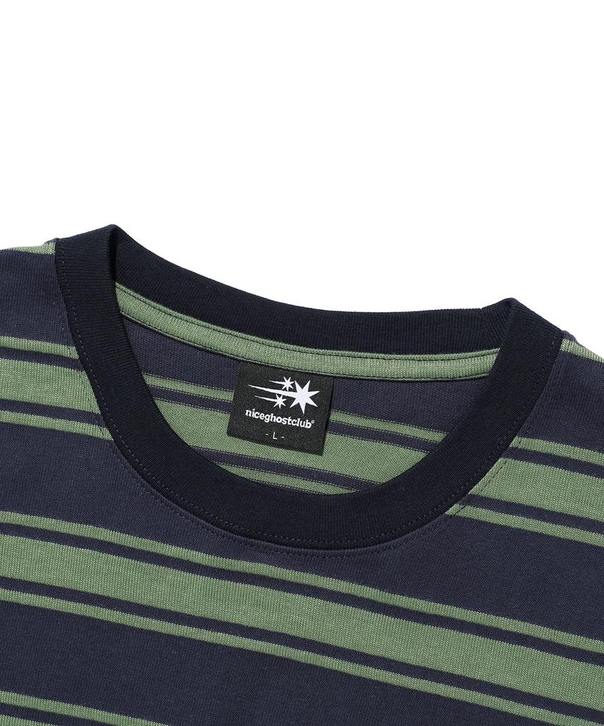 NICEGHOSTCLUB Multi Stripe 3Star Tee_Navy(Ng2Gmut540A)
