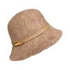 Belt Decoration Retro Elegant Basin Hat Men'S And Women'S Simple Fisherman'S Hat Woolen Fashion Hat