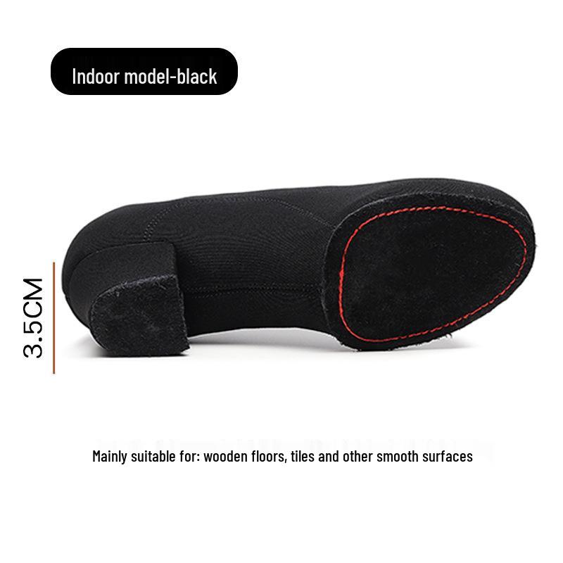 Women's High Heel Latin Dance Shoes - Adult Training & Teacher Oxford Square Dance Footwear