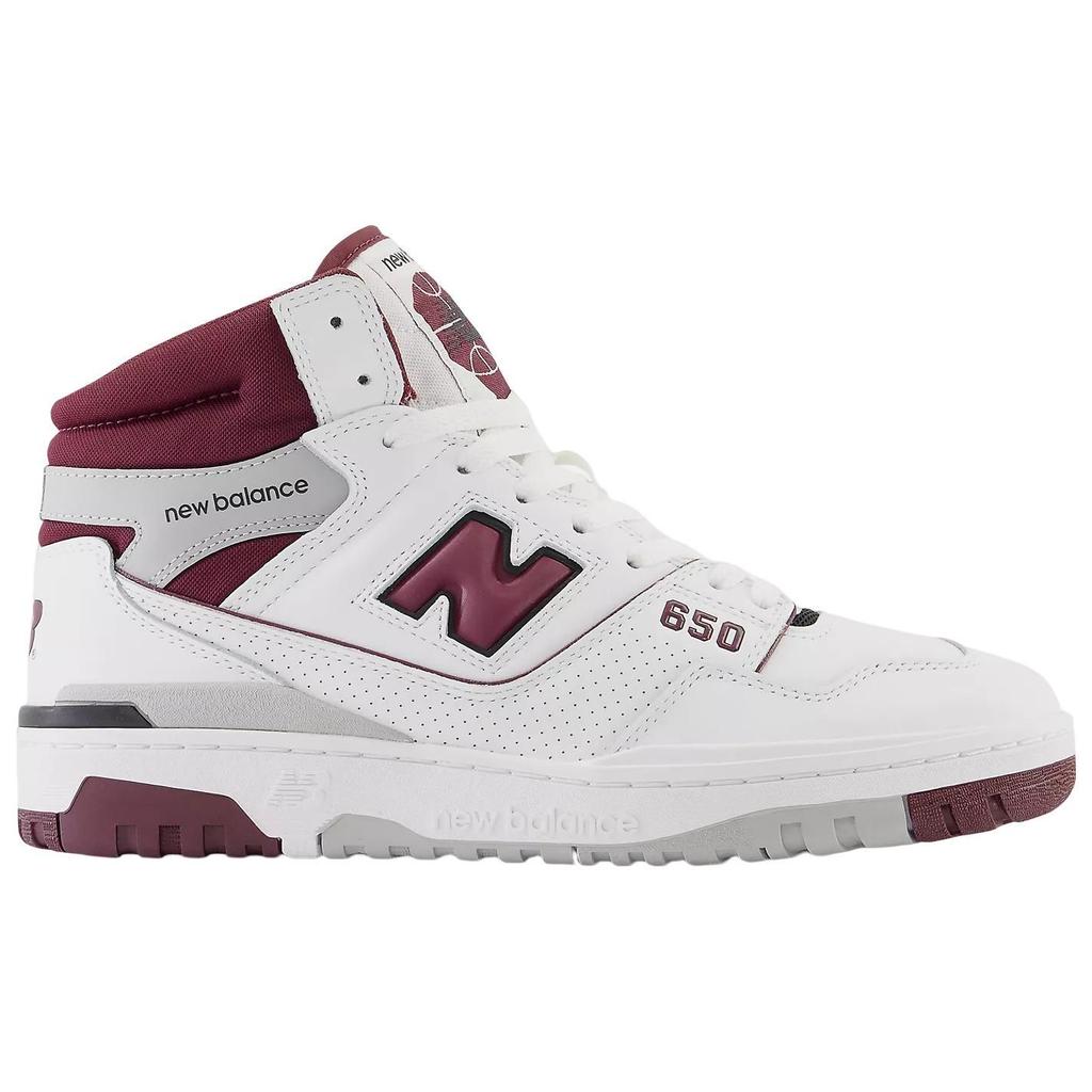 New Balance 650R Weiß Burgund Unisex Sneakers Raincloud BB650RCH