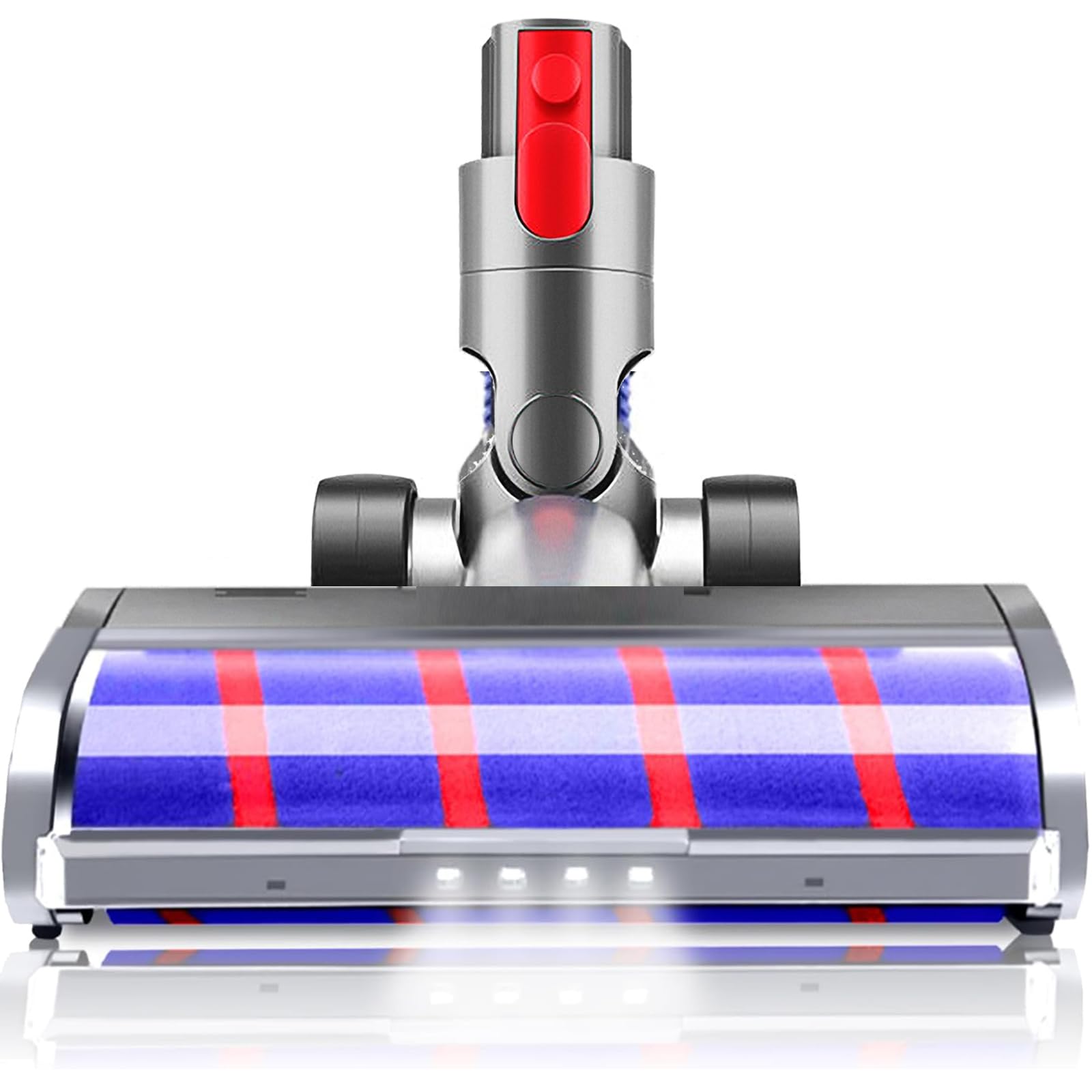 

Насадка для пилососа Dyson v8 v7 v10 v11 v15 Універсальна змінна насадка Dyson sv10 sv11 sv12 sv14 Сумісна насадка-щітка з м яким валиком 4 світлодіодні лампи сірий колір