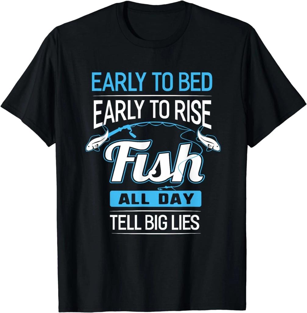Fish All Day Tell Big Lies Funny Fishing Gift Unisex T-Shirt