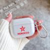 Silikonhülle für Apple Airpods 2 1 Kopfhörerhüllen Mit Haken Marokko Flagge Fußball Für Airpod Pro 3 Pro2 Klare Schutzhüllen