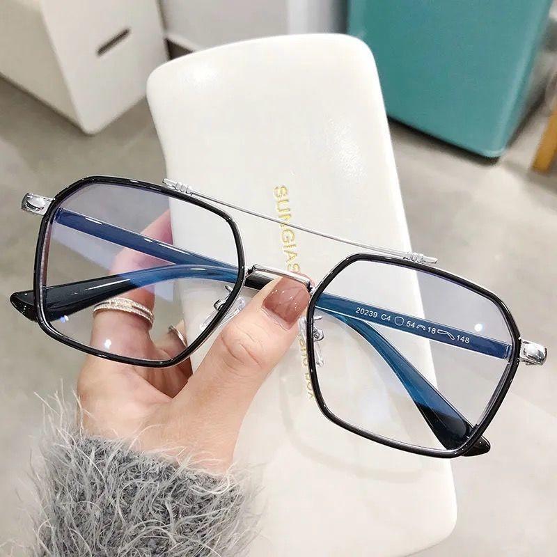 Metal punk Computer Glasses Frame Women Men Anti Blue Light square Eyewear Blocking Glasses Optical Spectacle Eyeglass