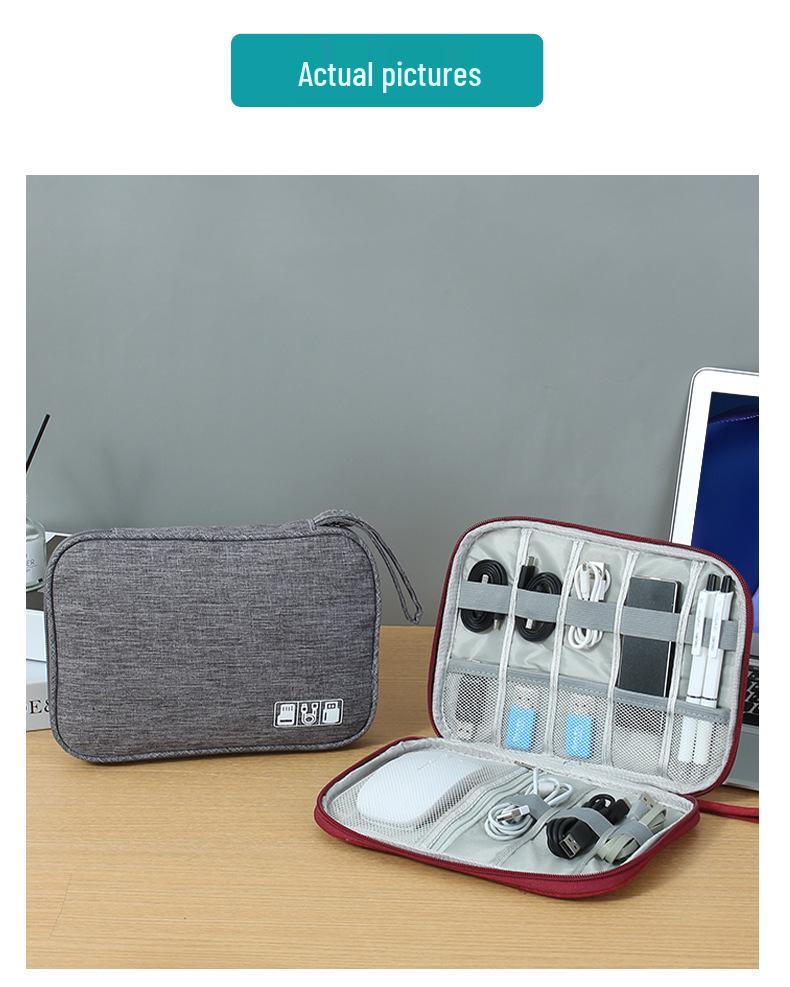 Multifunctional Waterproof Travel Storage Bag for Cables, Chargers, Power Banks, and Earphones