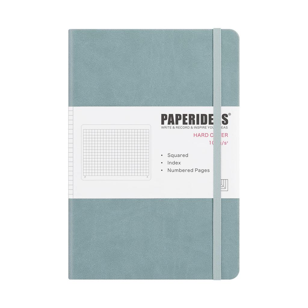 PAPERIDEAS A5 Hardcover Fog Notebook, (Grid, Blue)