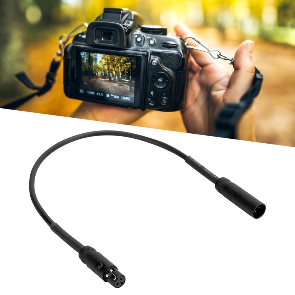 

Flexible 3Pin Mini XLR Male to Female Cable Microphone Cable for Camcorder DSLR Camera Microphone 0.3m/11.81in