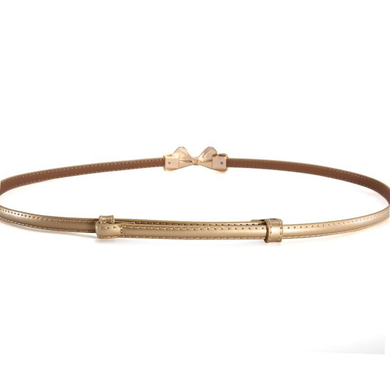 Women's Fashion Black Patent Leather Belt with Bowknot - Versatile, Genuine Leather Waist-Cinching Accessory