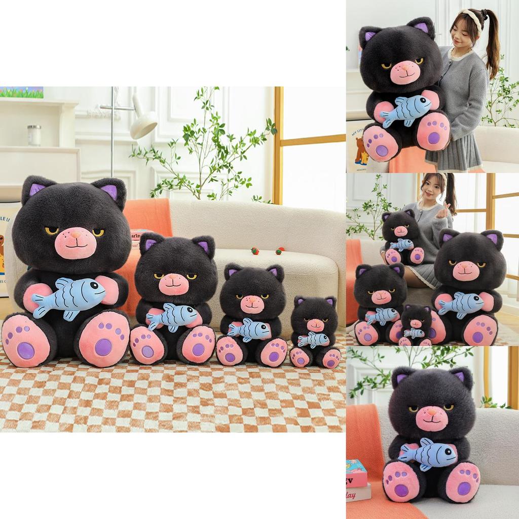 Cute Devil Cat Plush Toy Adorable Stuffed Animal For Girls Soft Cuddly Companion