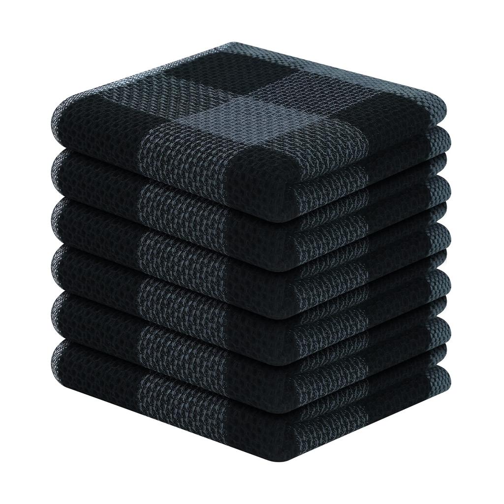 Homaxy 100% Cotton Waffle Weave Kitchen Towels Super Absorbent and Machine Clean Tool Washable Dish Towels for Drying Dishes
