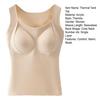 Women Sleeveless Thermal Tank Top with Built-in Bra Fleece Lined Warm Base Layer Tunic Camisole Undershirt for Cold Weather