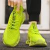 New Fashion Green Platform Shoes Trainers Men Breathable Mesh Men's Running Shoes Big Size 46 Lightweight Sports Sneakers Men