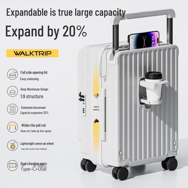 Li Shen Side-Opening Expandable Carry-on Luggage