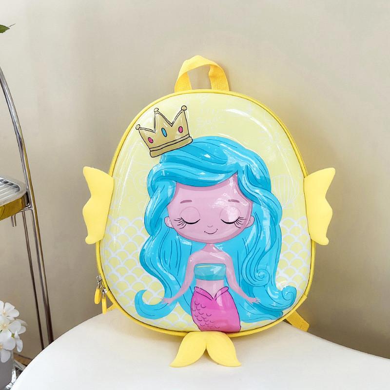 Cute Cartoon Mermaid Kids Backpack Adorable Eggshell Bag Perfect Birthday Gift