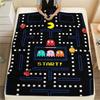 PAC-MAN Print Flannel Blanket, Comfortable Warm for Sofa Bed Chair, Versatile for Travel -HE49
