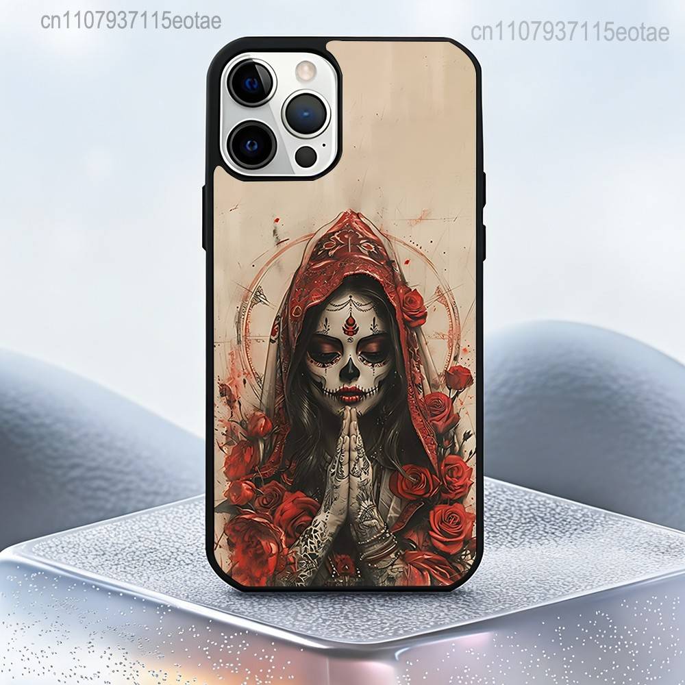 Day of the Dead Mexican Skull GIRL Magnetic Case For IPhone 14 16 17 13 12 11 15 Pro Max Plus For Magsafe Wireless Charge Cover