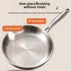 Uncoated 22-32cm frying pan, metal stainless steel frying pan, steak frying pan