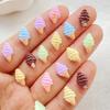 50Pcs Cute Resin Mini Colorful ice cream Flat Back Ornament Jewelry Making Manicure Hairwear Accessorie