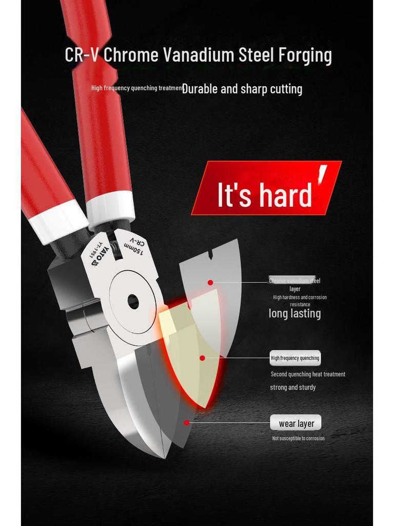 Yiertuo Industrial-Grade Electronic Nozzle Scissors and Oblique Side-Cutting Pliers