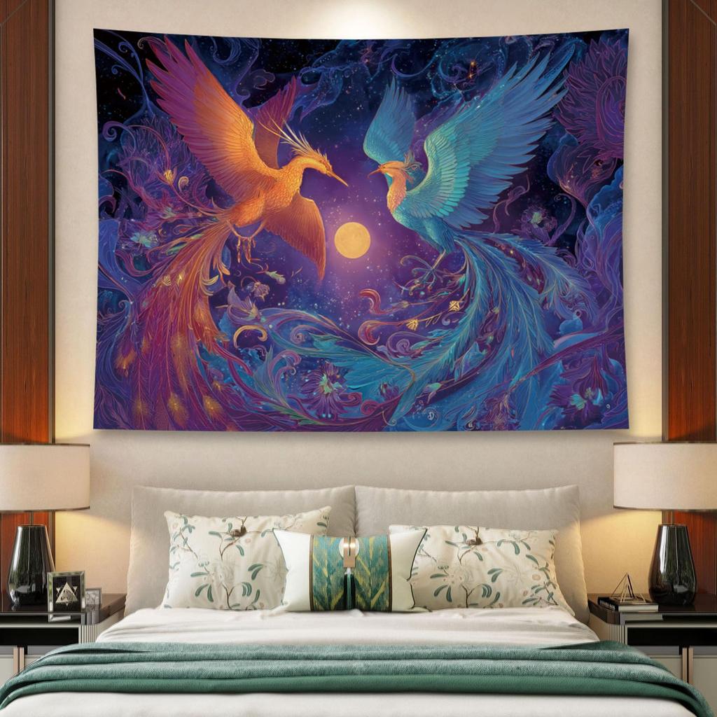 Fantasy Bear Forest Portrait Tapestry Wall Hanging Personalized Animal Background Home Decoration Aesthetics Bedroom Living Room