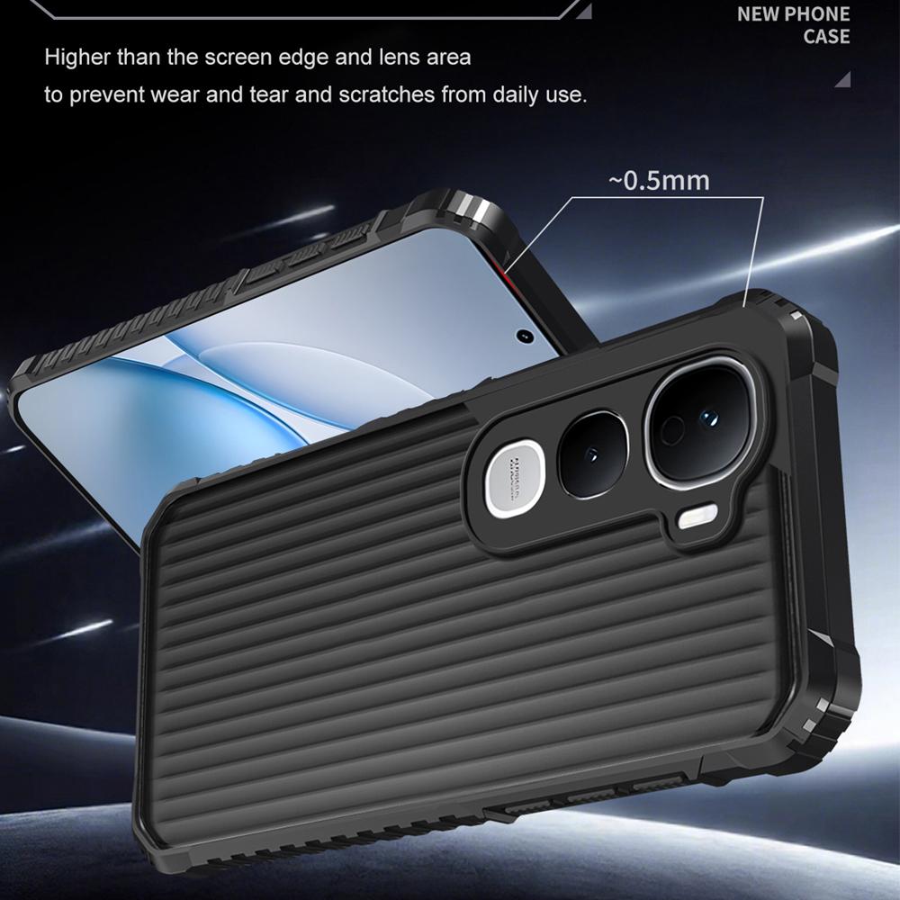 KEYSION Heavy Duty Shockproof Phone Case for IQOO Z10 Lite Soft Silicone+PC Translucent Matte Back Cover for VIVO IQOO Z10 Lite