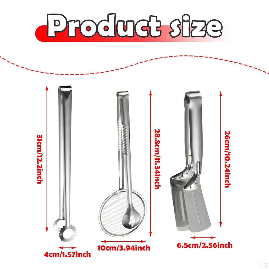 Kitchen Tongs Cooking Food Clips Grilling Gadgets Deep Frying Clamps for Pancake Meats