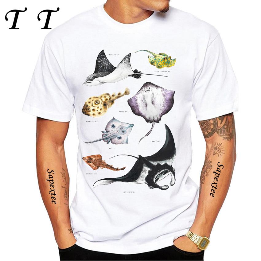 Galaxy Whale Shark Watercolor Funny T-shirt Men's Short Sleeve Summer Beach Diving Trips White Casual Tees Sea Life Boy Tops