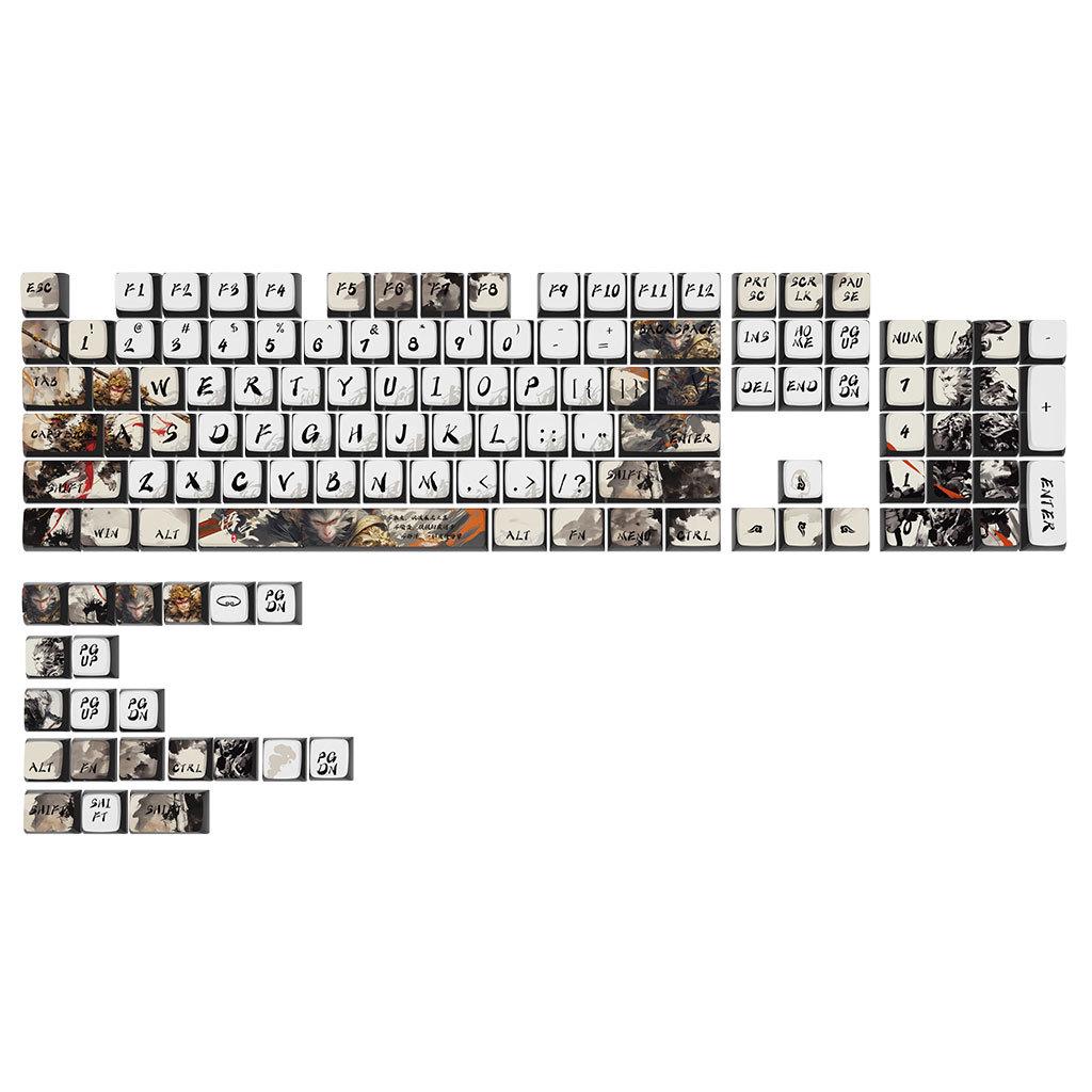 Four-Sided Translucent Color Keycaps for Customized Mechanical Keyboard