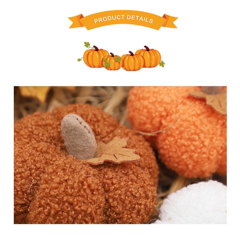 3 Colors Classic Halloween Pumpkin Decorations Halloween Nordic Wind Simulation Soft Pumpkin Ornaments For Party & Home Gifts