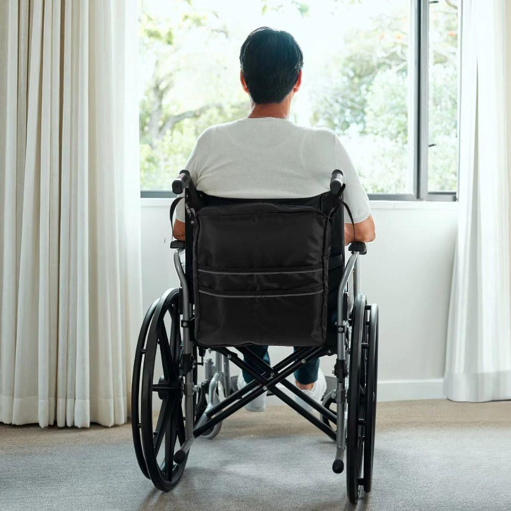Portable Wheelchair Storage Bag Large Capacity Wheelchair Hanging Pouch Disabled Aid
