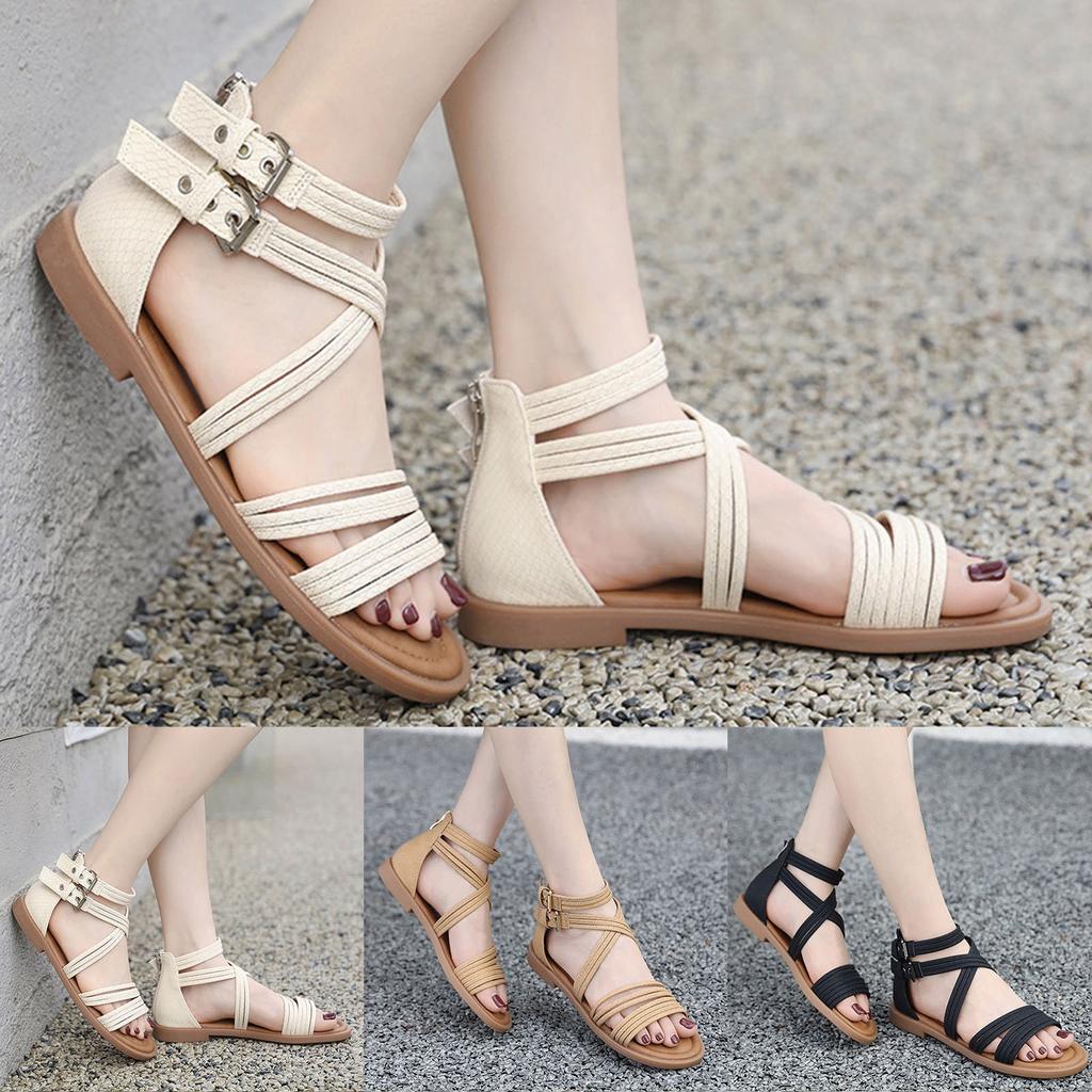 Damen Sandalen Übergröße Offene Zehen Dicke Sohle Weiche Sohle Römische Sandale Sommer Streetwear Bequem Sandalias De Mujer Verano 2026