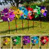 Glitter 3D Butterfly Dance Cartoon Petal Windmill Standing Lawn Flower  Outdoor Party Picnic Decor