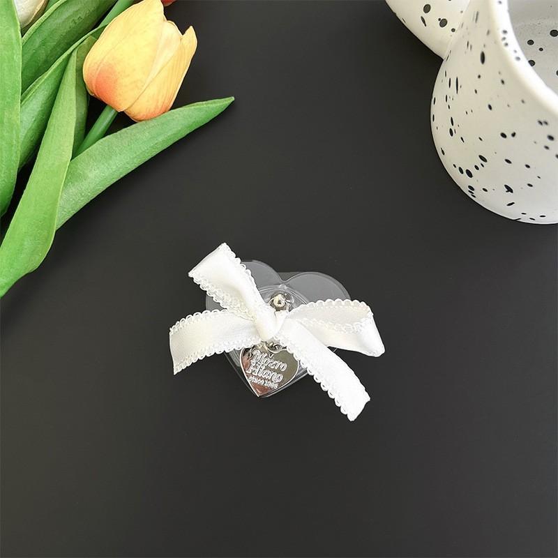 

Korean Style New Temperament Mobile Phone Holder Universal Lace Bow Pendant Extendable Airbag Niche Portable Ins