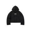 Embroidered Letter Sport Crop Hoodie Women Hoodies Black AWDR374-2