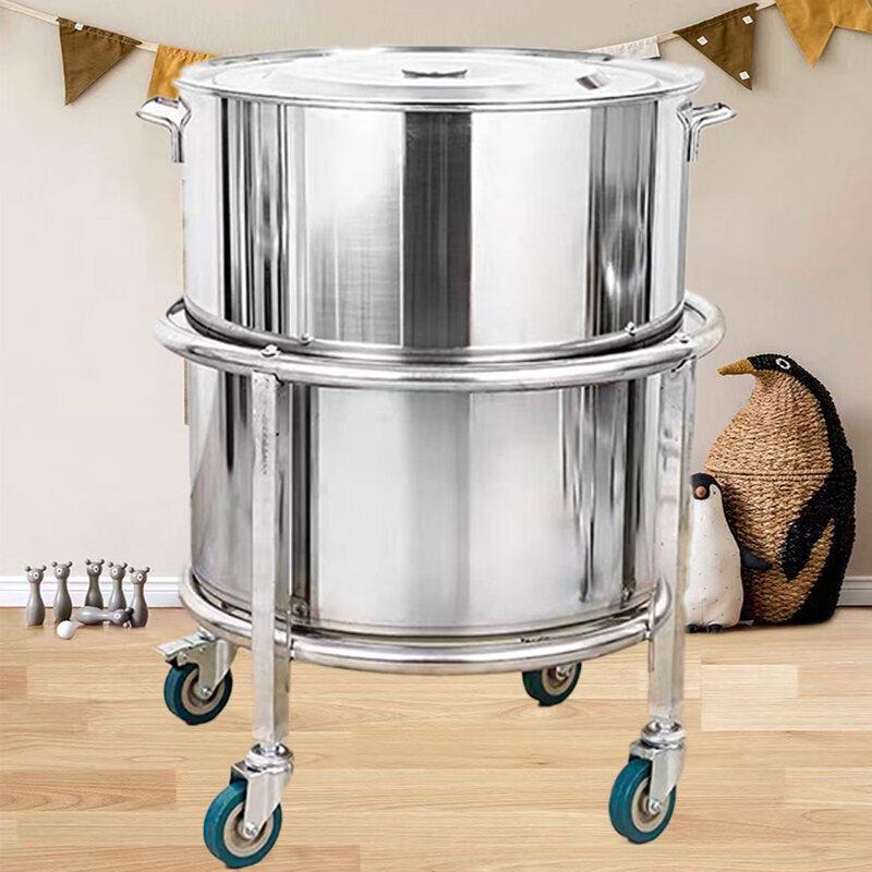 RSRDDY Wheeled Milk Tea Bucket Trolley Stand