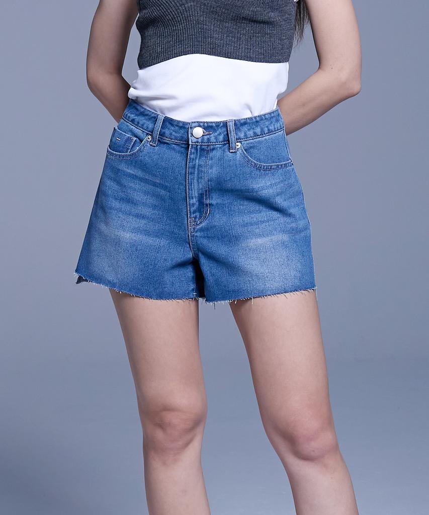 Lam Rd001 Cut-Off Hem Denim Shorts