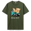 Teddy Bear T Shirt Funny Cotton Short Sleeve Graphic T Shirts Unisex Women Harajuku Clothing Summer Unisex's Oversize T-shirt Tees