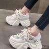 Thick-soled heightening dad shoes women's summer 2025 mesh breathable lightweight soft-soled heavy industry casual sports shoes