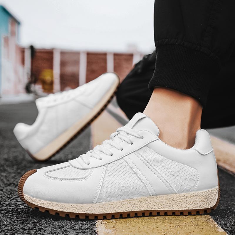 Men's Casual Sneakers Leather Non Slip Tennis Outdoor Comfortable Sports Shoes 2025 Male Shoes Mesh Breathable Running Shoe