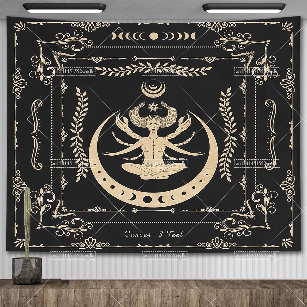 Snake Altar Cloth Wall Tapestry Astrology Tablecloth Divination Tapestries Aesthetic Room Decoration Tarot Astrology Tapestrys