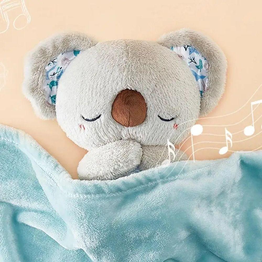 Stuffed Animal Relief Koala with Light Sound Koala Musical Toy Rhythmic Breathing Koala  Baby Gifts