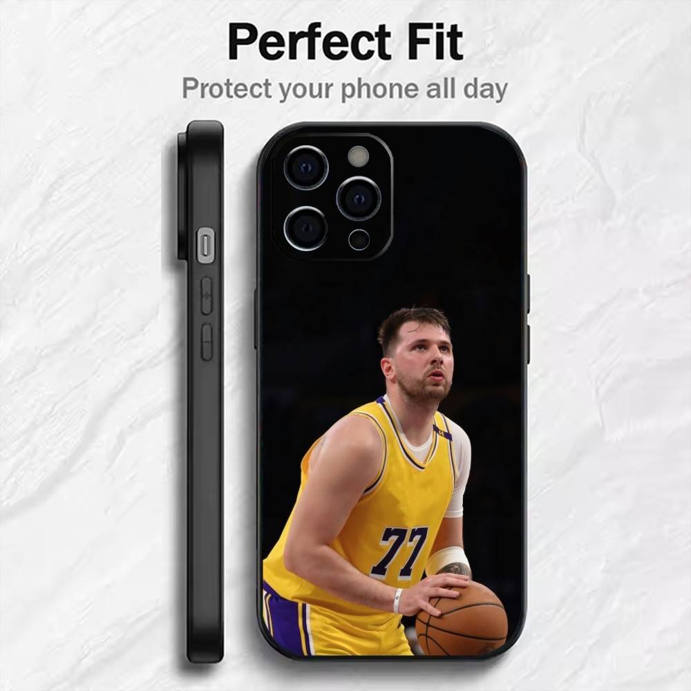 

БАСКЕТБОЛ LAK L-Лука Дончич Чехол для телефона игрока Для iPhone17,16,15,14,13,12 Plus,Max Мягкий силиконовый Черный чехол iPhone15plus