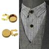 10pcs Fashion Brass Round Cufflinks Button Covers Round Cuff Links Brass Imitation Cuff Links for Unisex Photo Shoots large