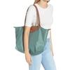 Longchamp Le Pliage Einfarbig Logo Druckknopf Reißverschluss Faltbar Nylon Canvas Knödel Tragetasche Handtasche Groß Damen Handtaschen Salbei-Grün 1899089P84