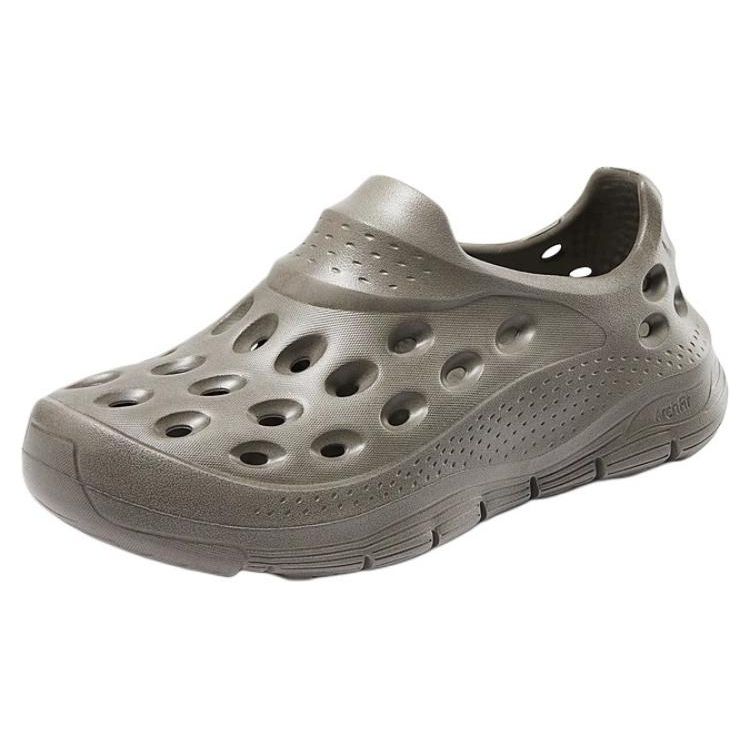 Skechers Foamies Trwałe Amortyzujące Gruba Podeszwa Klapki Męskie klapki Ciemnoszaro-Brązowe 243242-DKTP