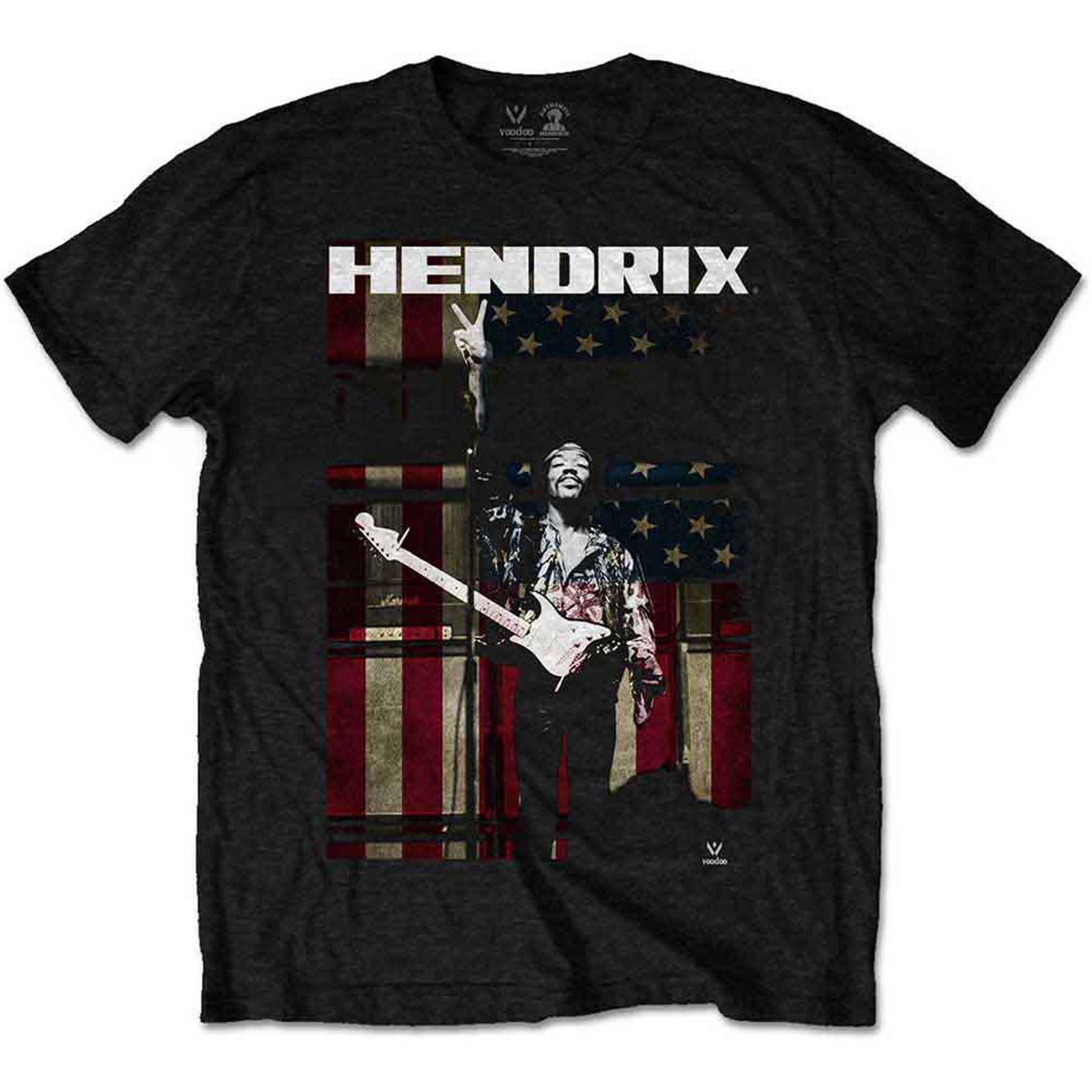 JIMI HENDRIX Peace Flag Kids Band T-Shirt M