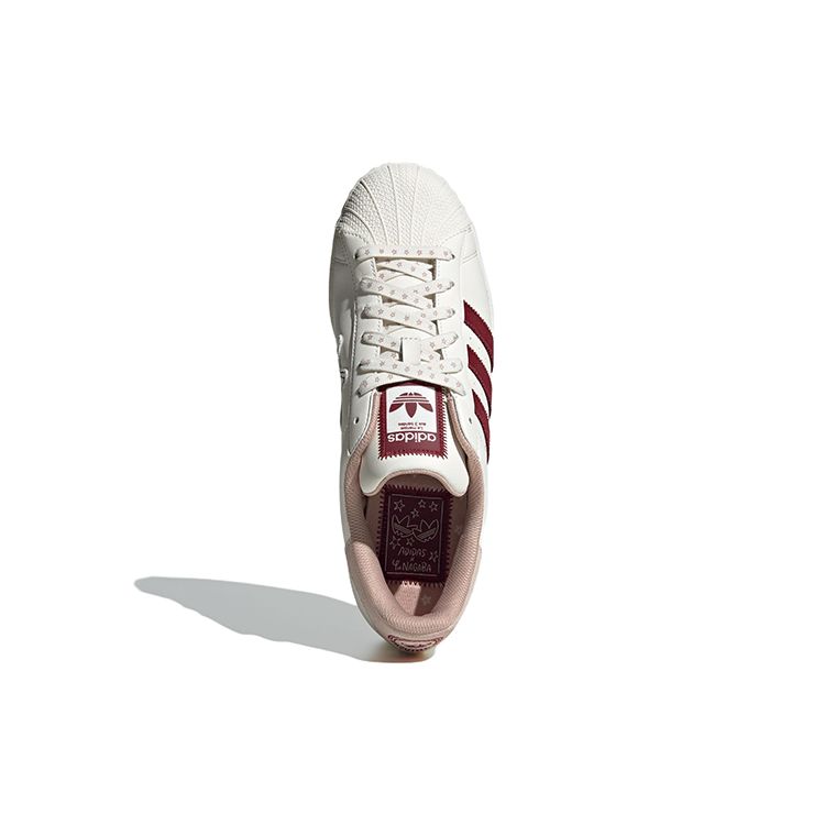 Adidas Originals Superstar Low Top Sneakers Unisex Sneakers White Pink IG3853
