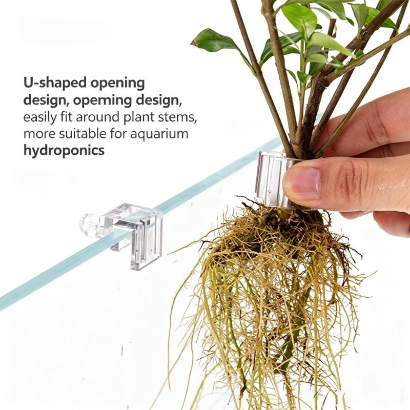 6PCS Fishtank Plant Holder for Aquarium Stable Hydroponic Plant Support Stand For Water Plant Easy To Install Landscape Supply